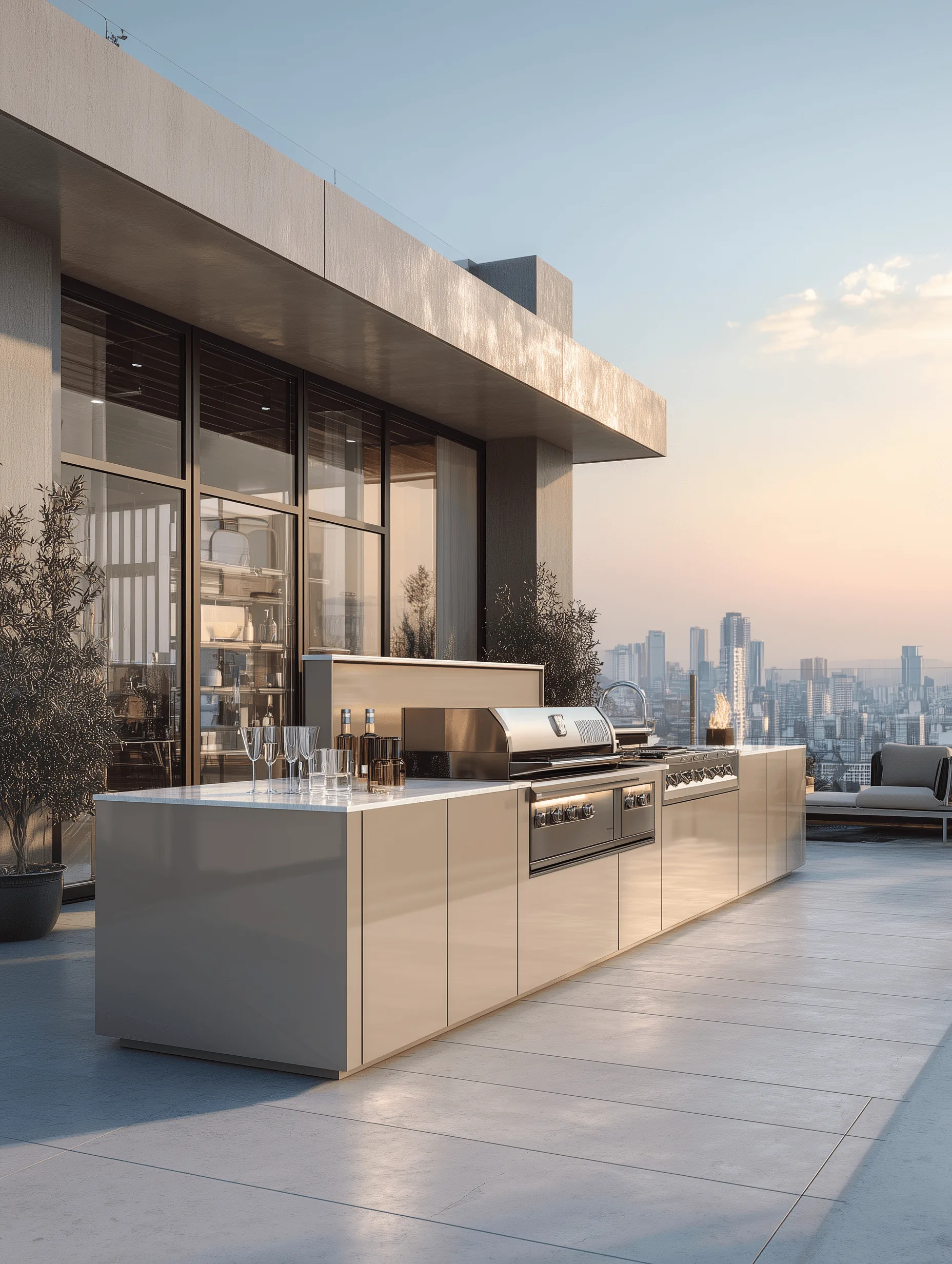 Zovia stainless steel outdoor kitchen system