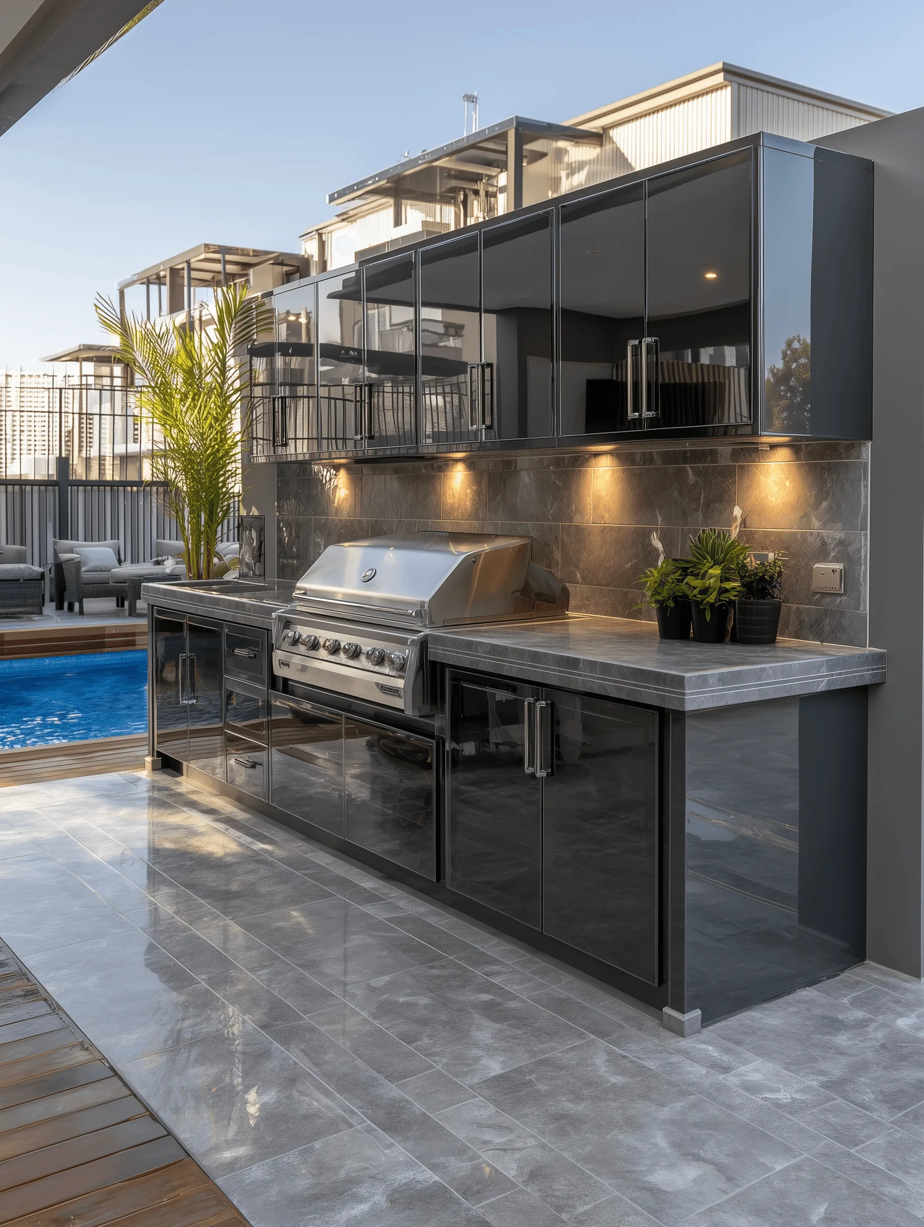 Zovia stainless steel outdoor kitchen system