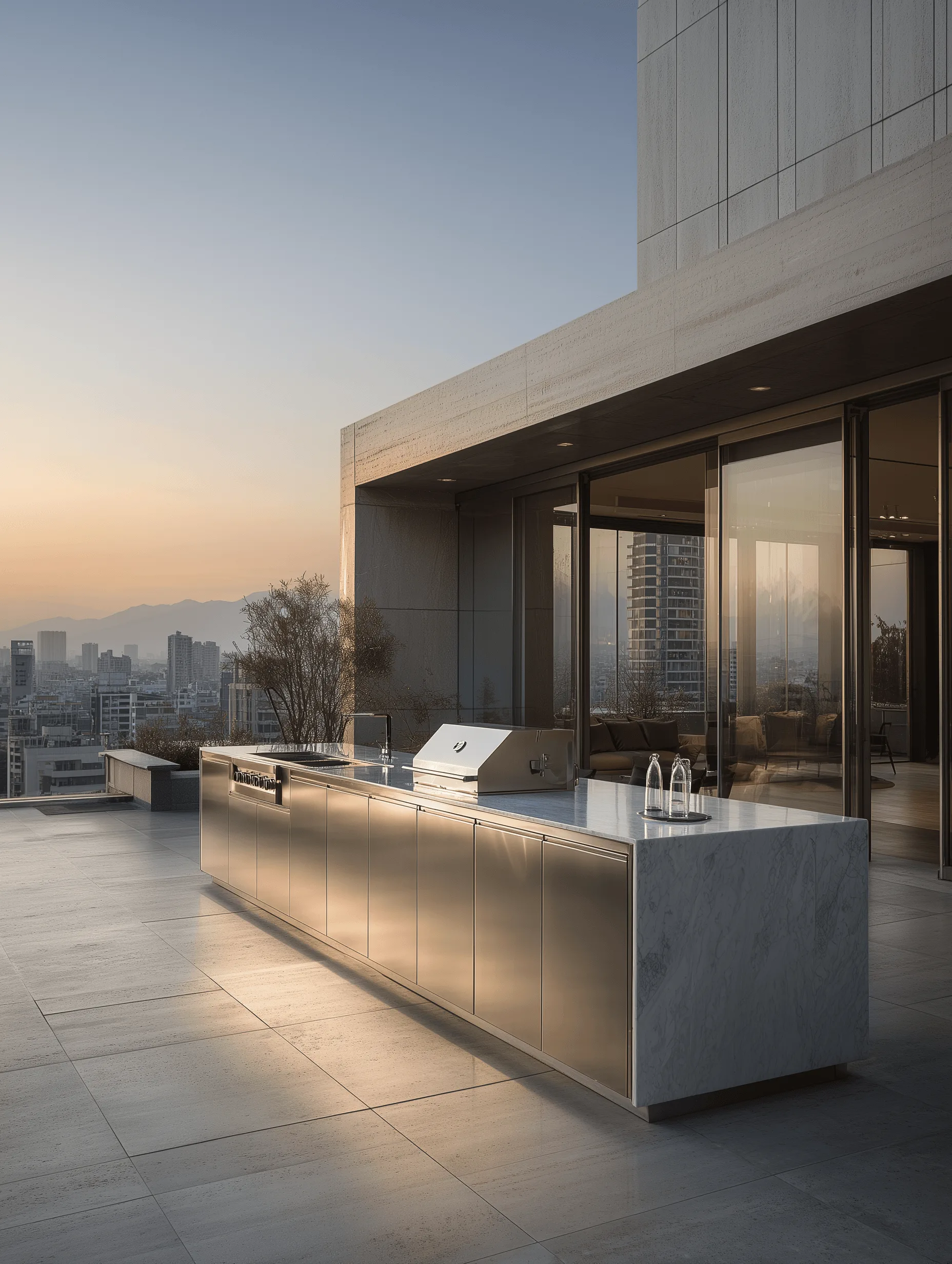 Zovia Modern & Urban stainless steel outdoor kitchen