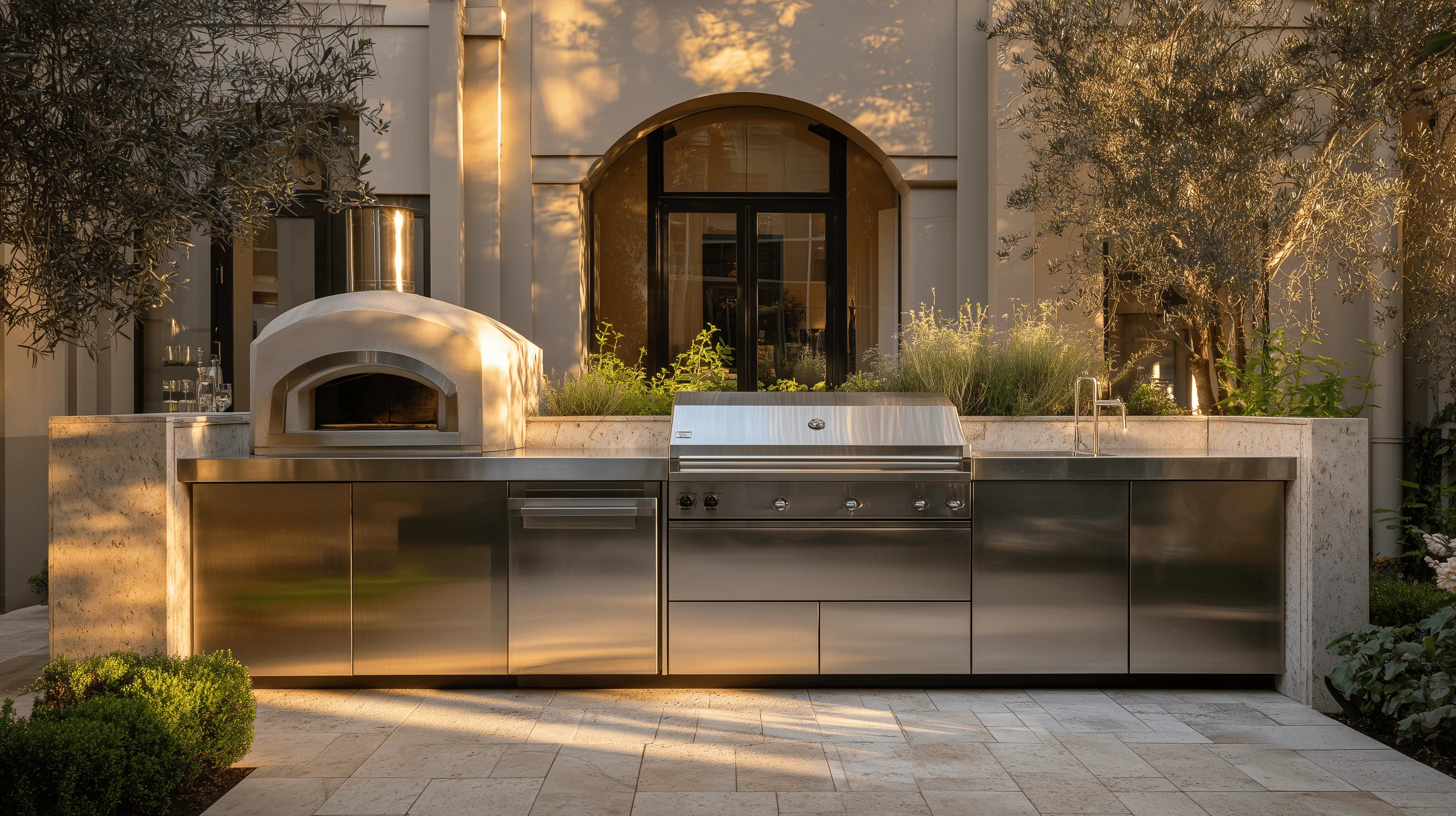 Outdoor kitchen application — Garden Kitchen & Pizza Oven
