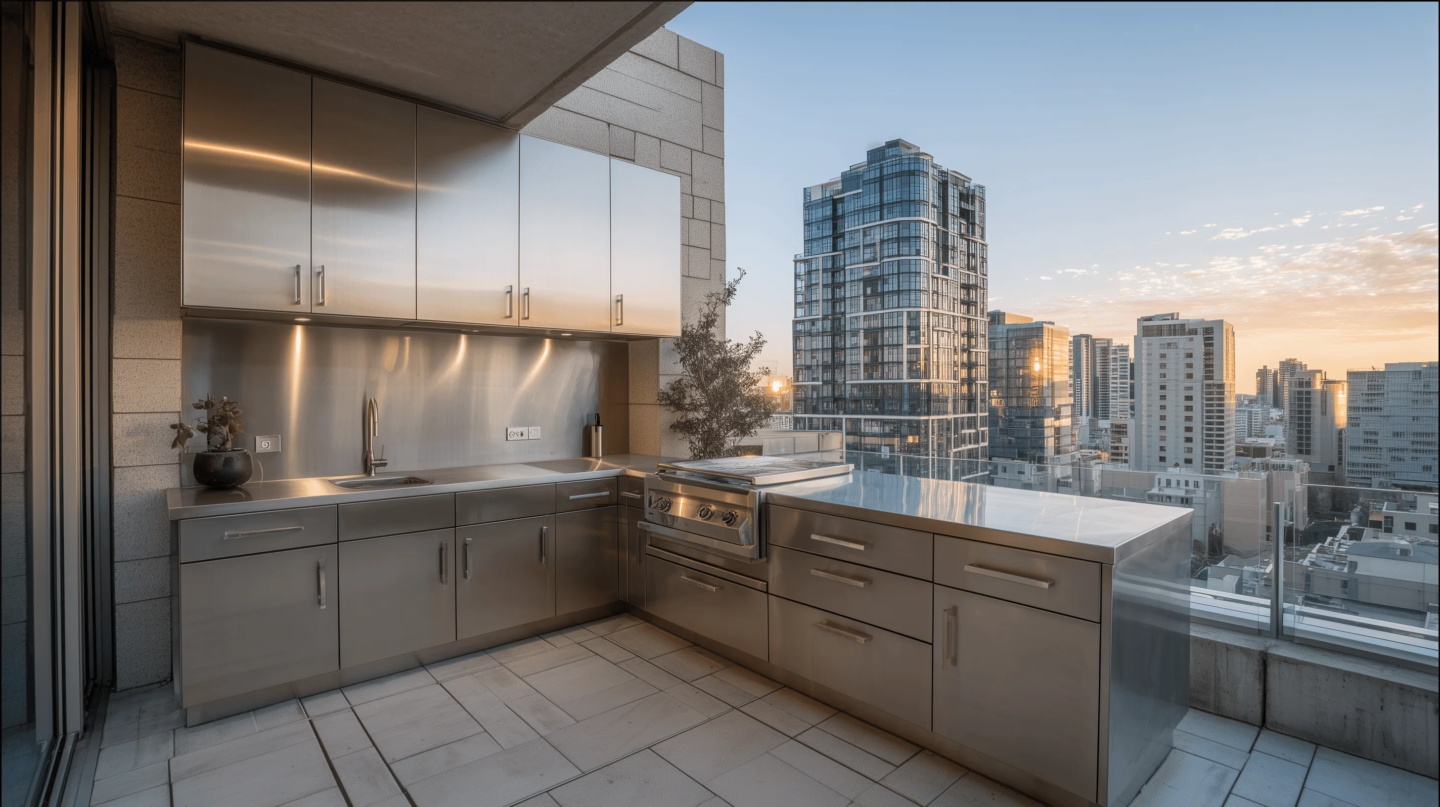 Outdoor kitchen application — Rooftop Terrace Kitchen